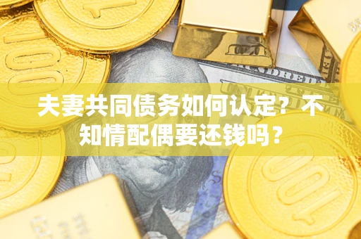 北京夫妻共同债务如何认定？不知情配偶要还钱吗？